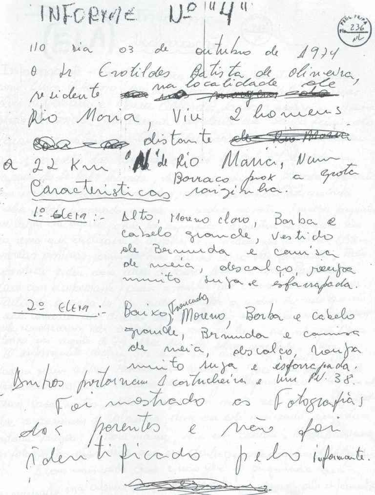 DOCUMENTOS DA REPRESSÃO SOBRE A GUERRILHA DO ARAGUAIA Documentos